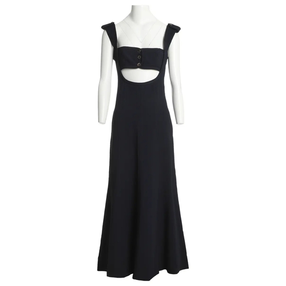 Sz 40 Alessandra Rich thick fabric crepe maxi dress